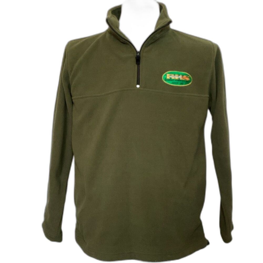 Randall Made Knives Patch Jacket Fleece Pullover Size Small Green 3/4 Zip